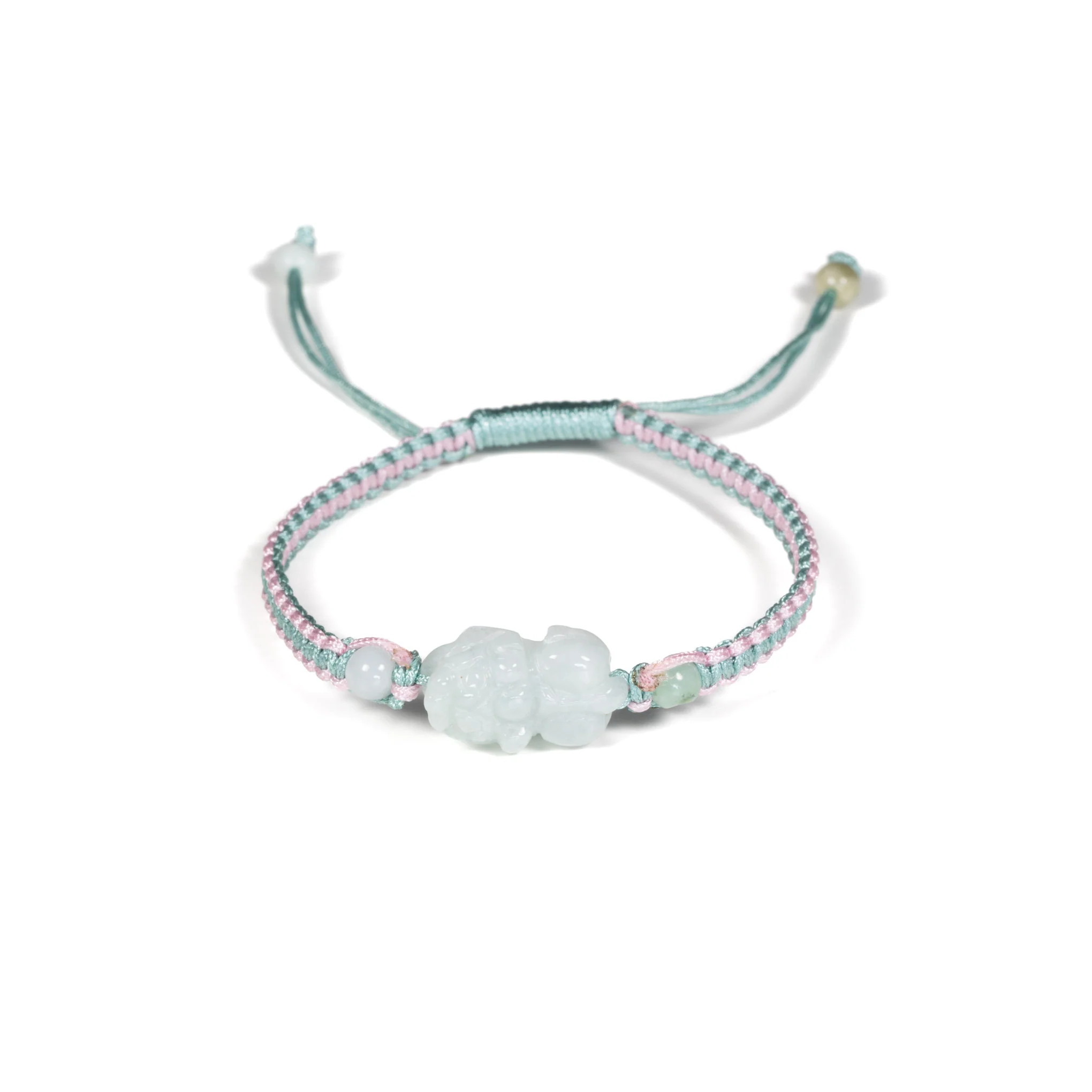 Adjustable Jadeite Pixiu String Bracelet - Jade Gift for Her - Image 2
