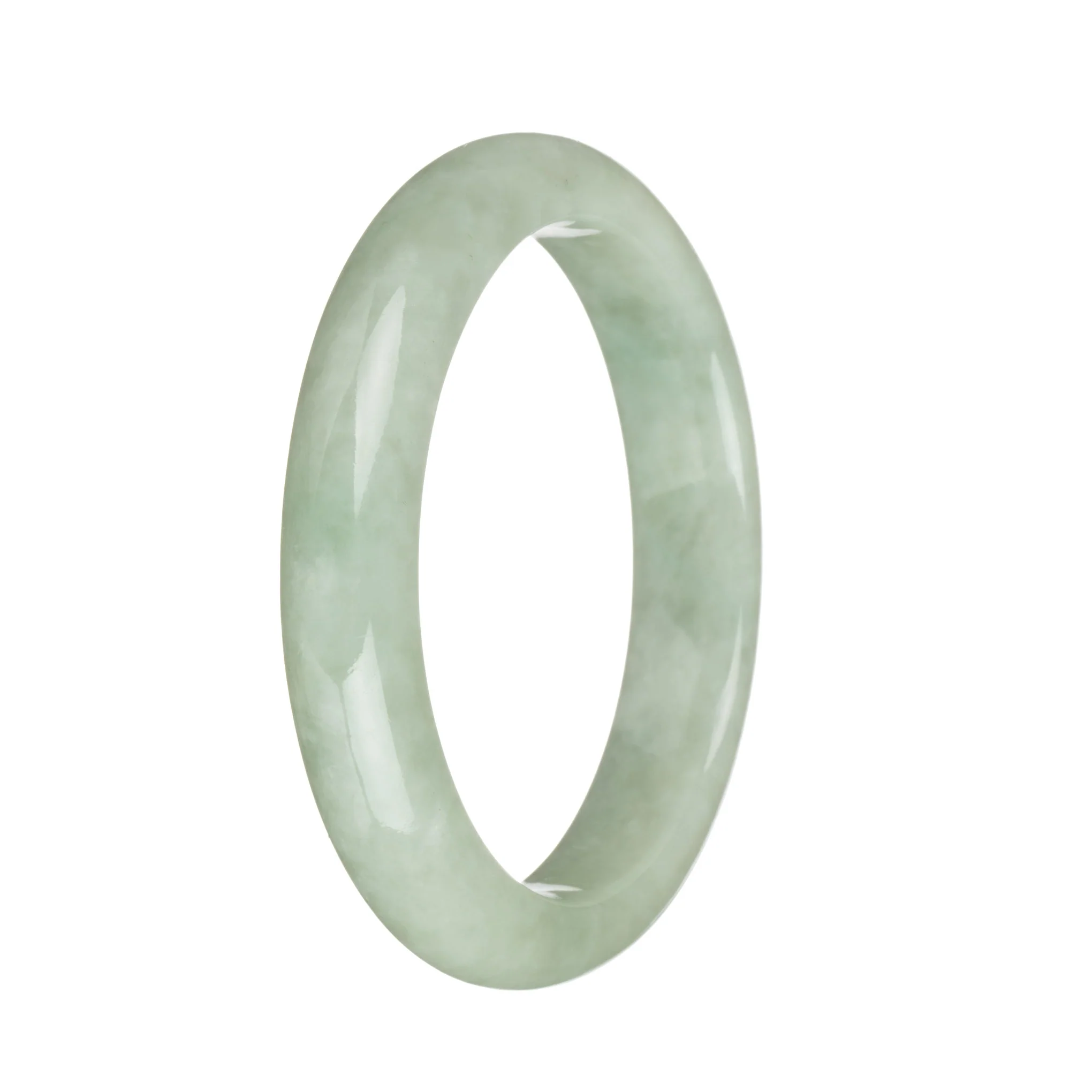 58.1mm Light Green Jade Bangle Bracelet - Image 2