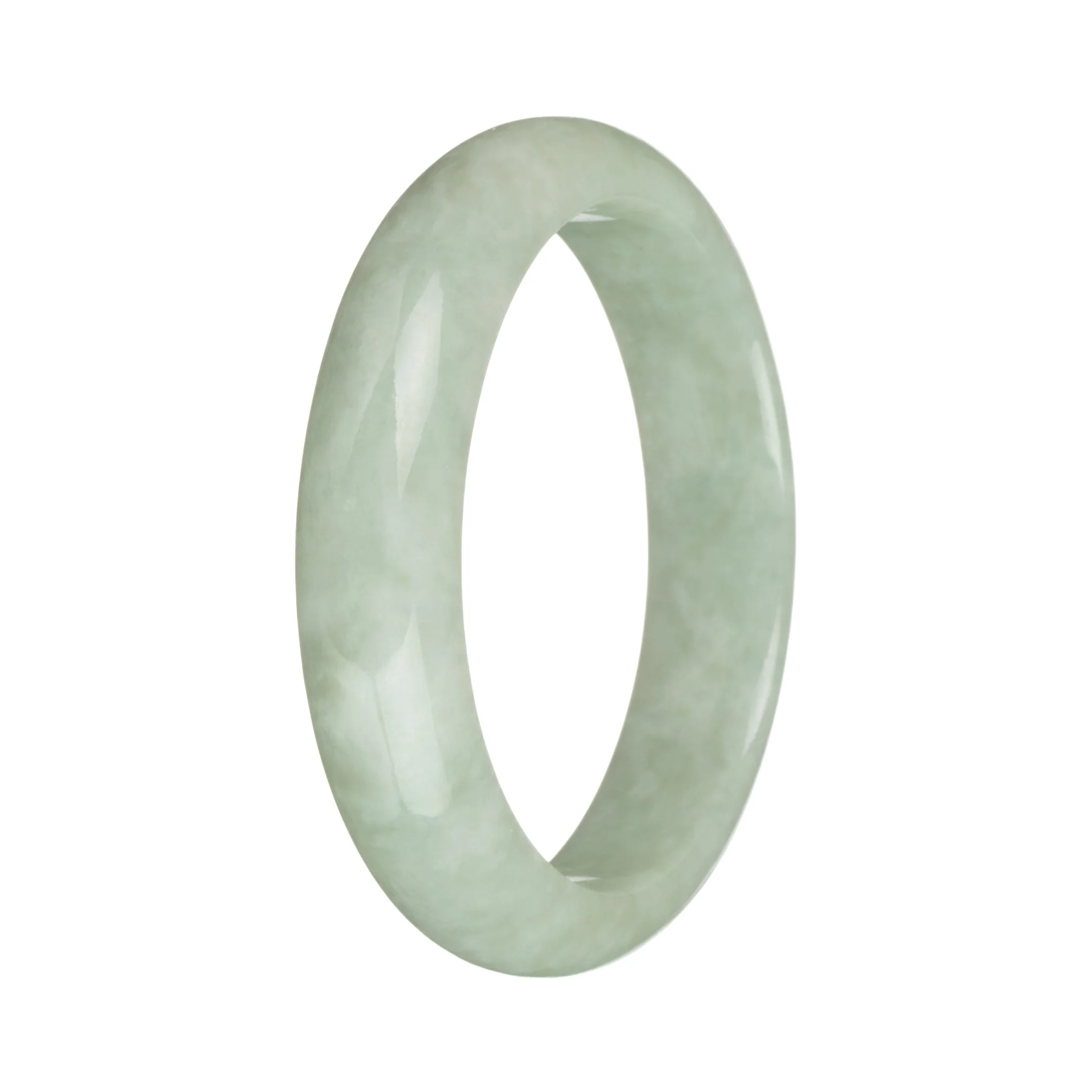 58.2mm Light Green Jade Bangle Bracelet - Image 2