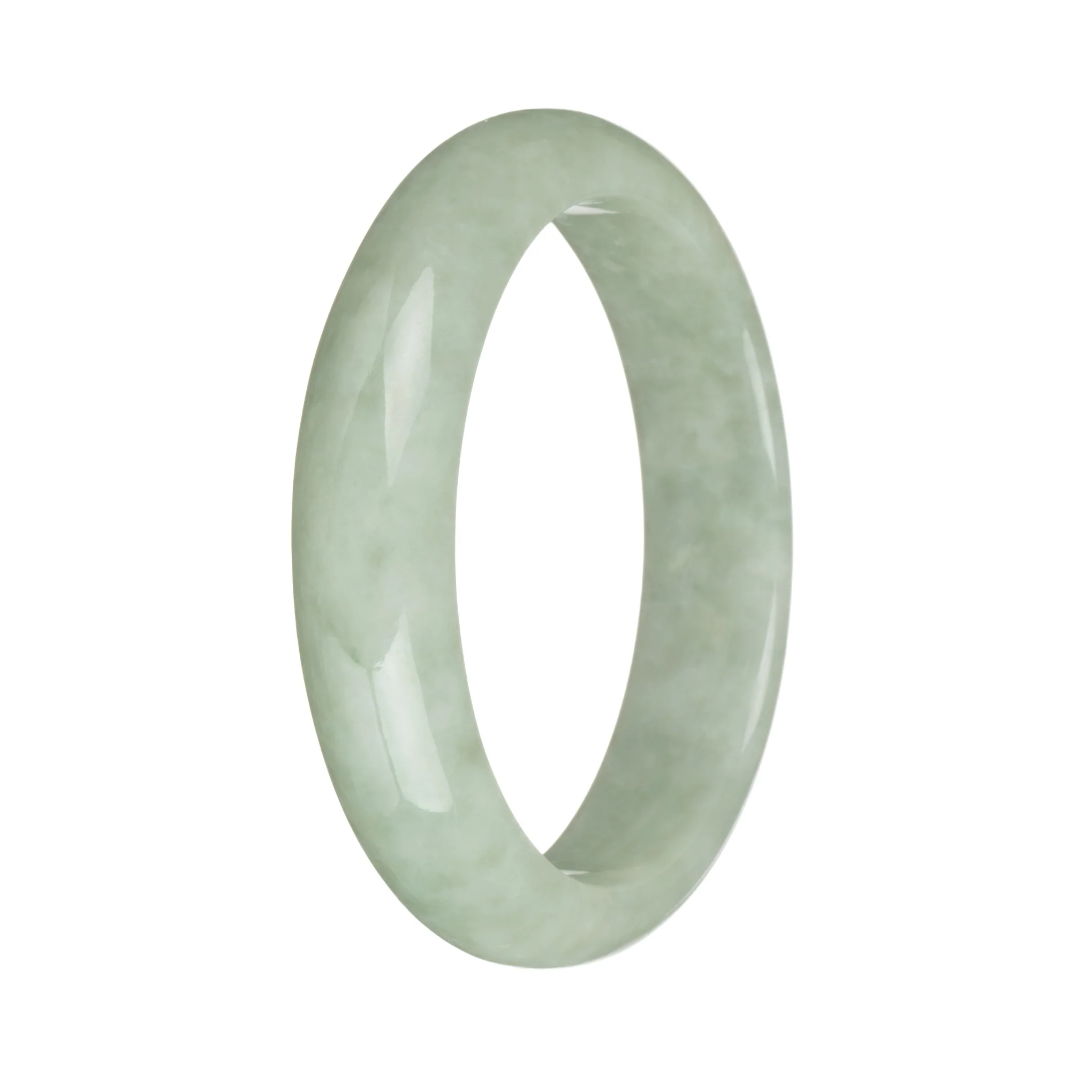 58.2mm Light Green Jade Bangle Bracelet - Image 3