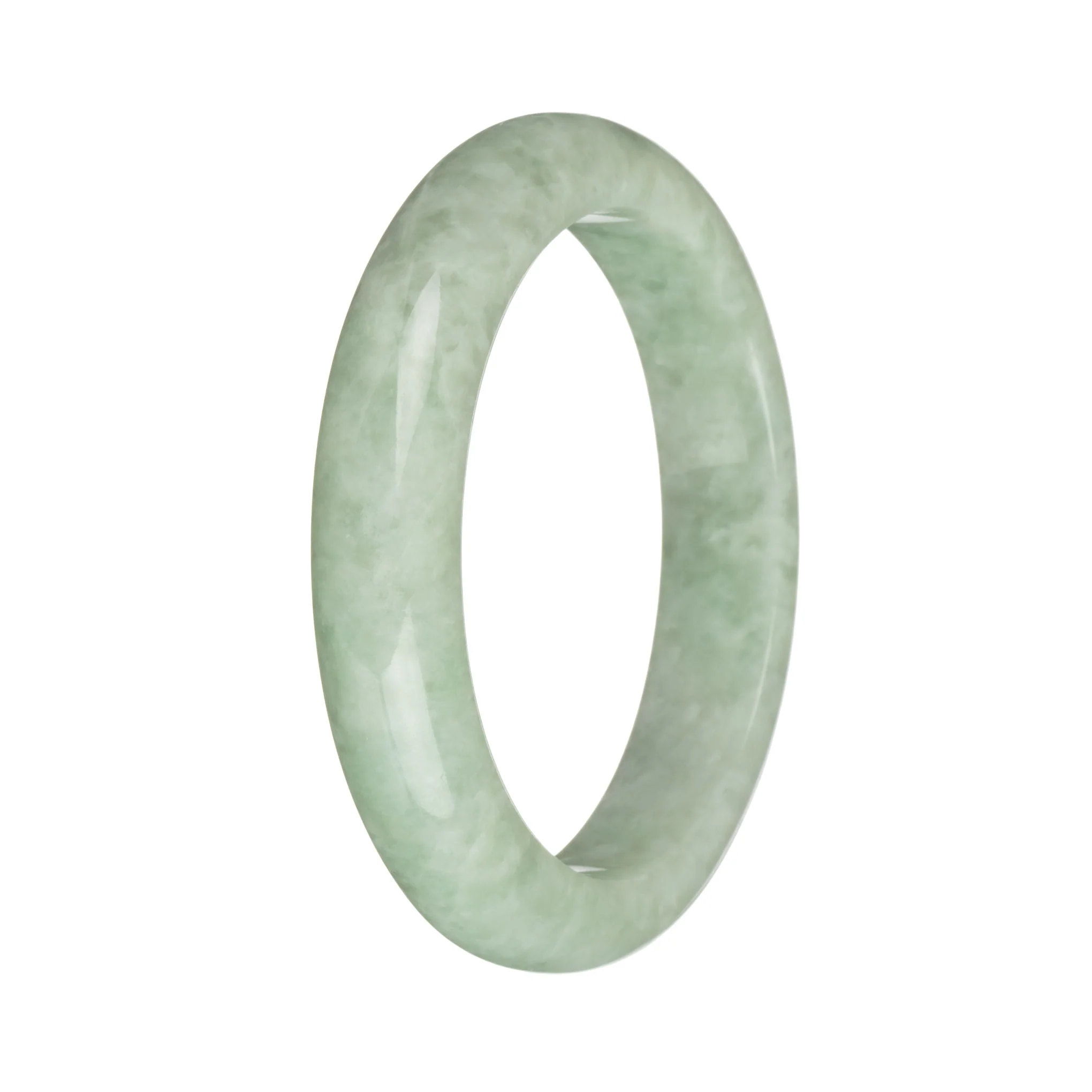 56.7mm Green Jade Bangle Bracelet - Image 2