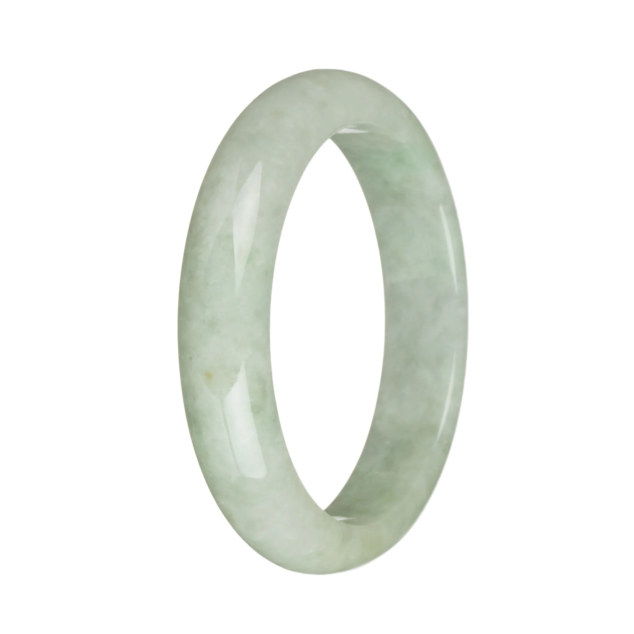 58.8mm Light Green Jade Bangle Bracelet - Image 3