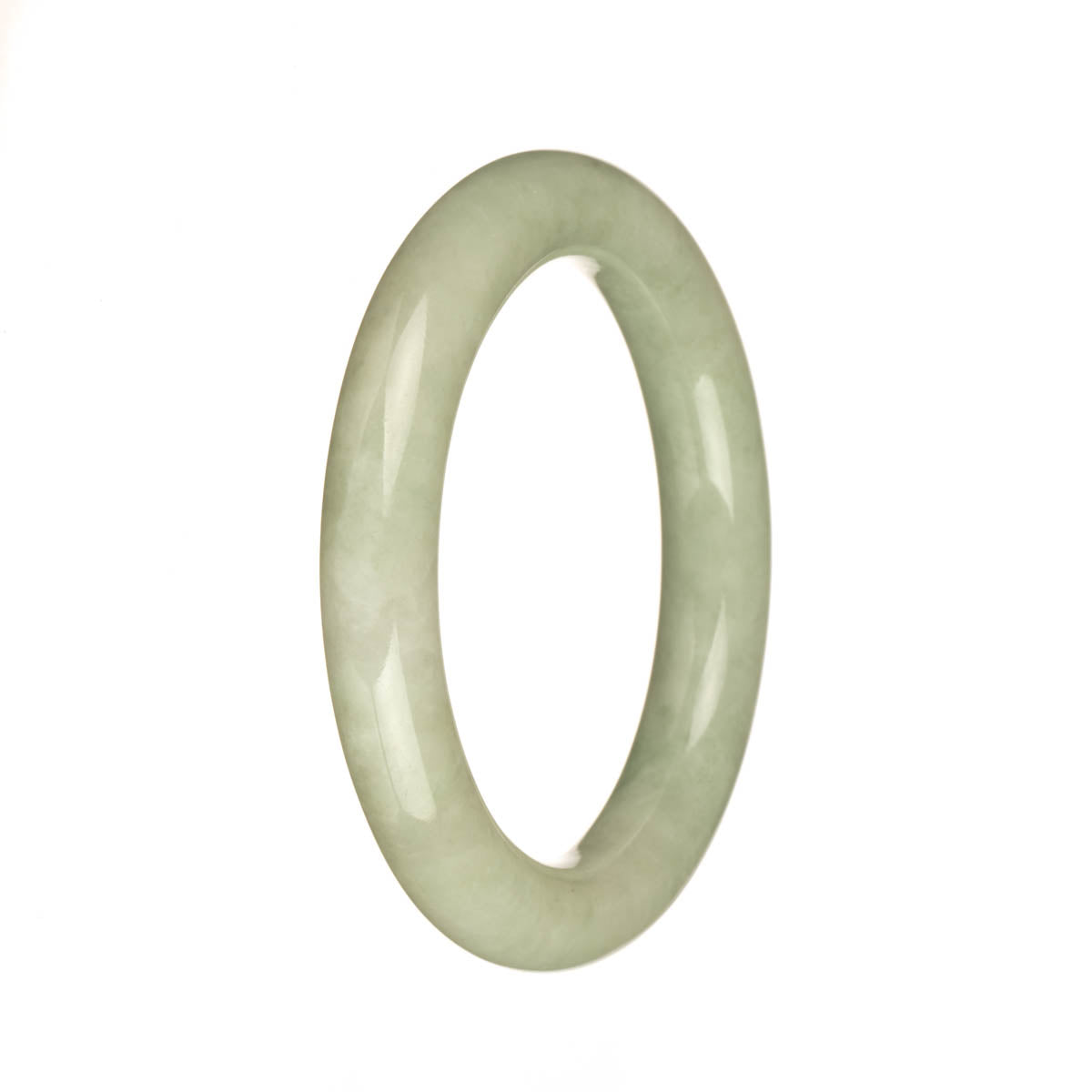 51.9mm Light Green Jade Bangle Bracelet - Image 4