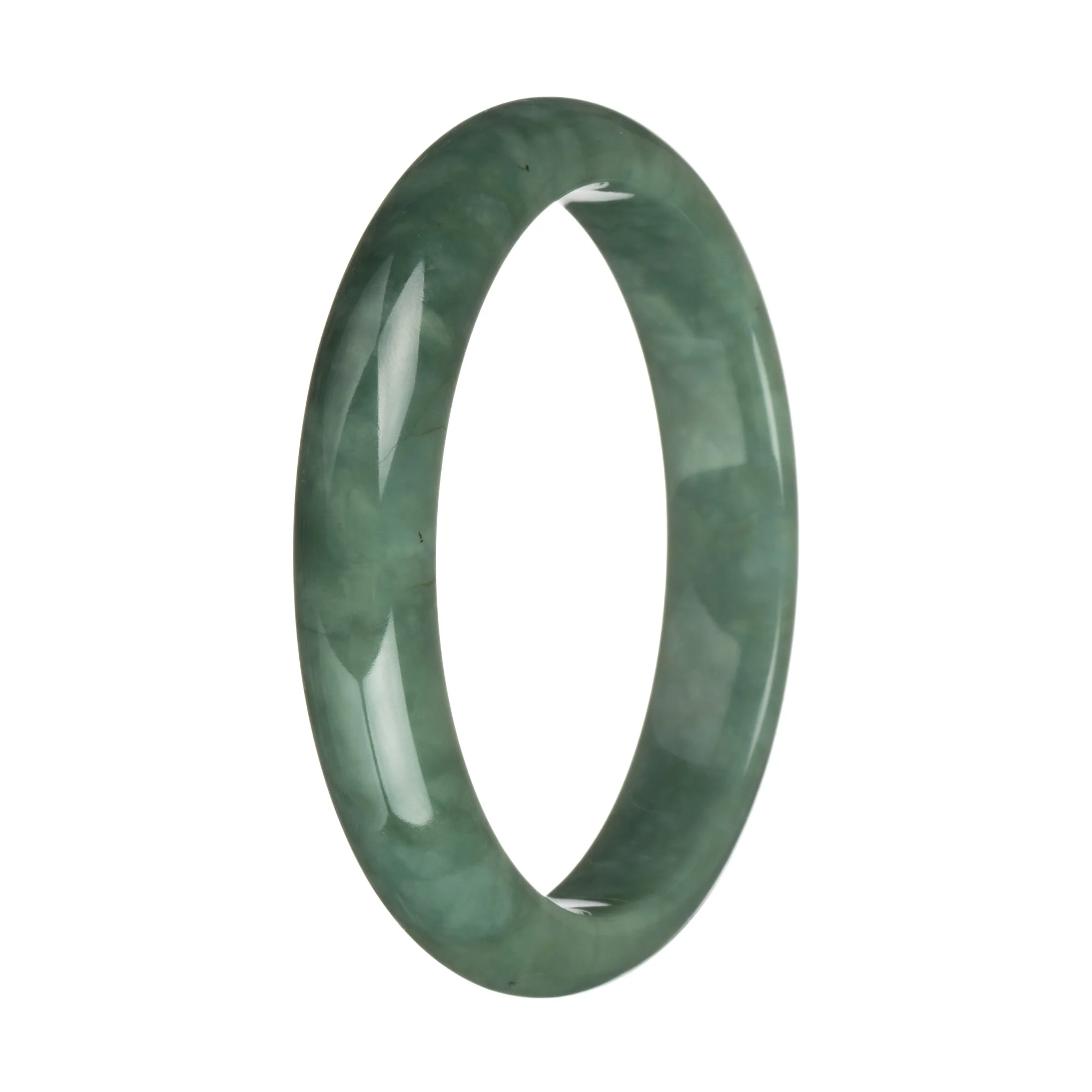 62.8mm Green Jade Bangle Bracelet - Image 2