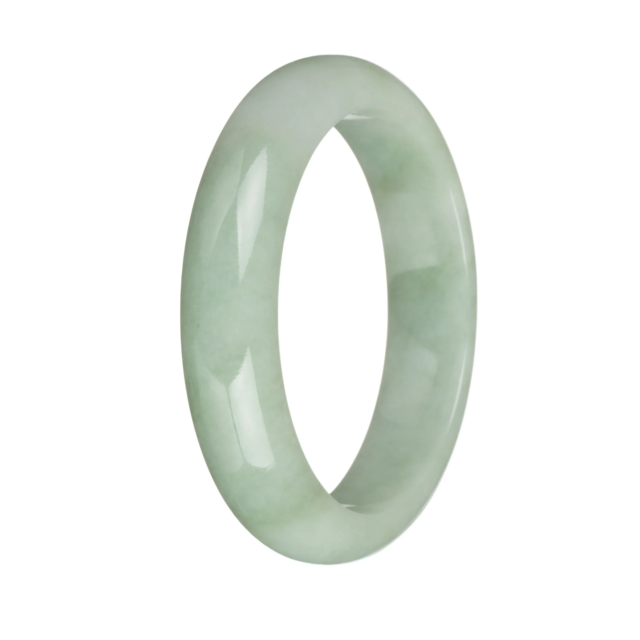 59mm Light Green Jade Bangle Bracelet - Image 2