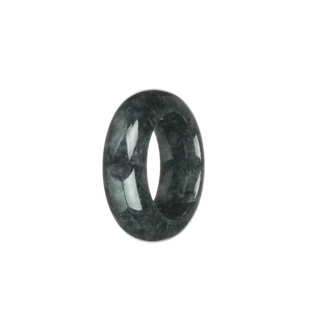 Real Black Burmese Jade Band - US 12 - Image 2