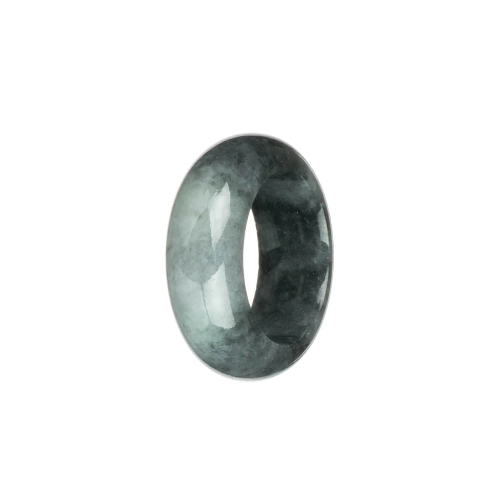 Authentic Black with Grey Jadeite Jade Band - US 11.5 - Image 2