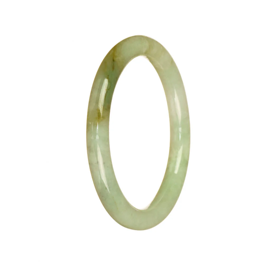 Genuine Untreated Light Green Traditional Jade Bangle - 53mm Petite Round