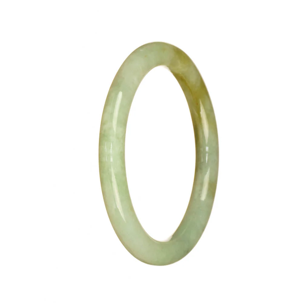 Genuine Untreated Light Green Traditional Jade Bangle - 53mm Petite Round - Image 3