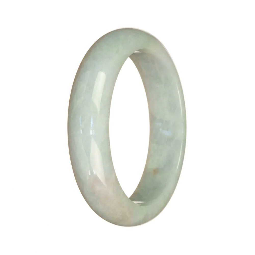 Genuine Grade A Greyish Lavender Jadeite Jade Bangle - 55mm Half Moon - Image 2