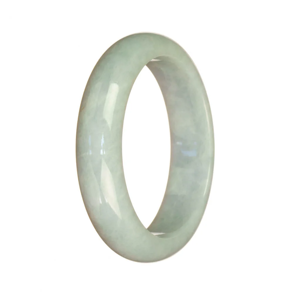 Genuine Grade A Greyish Lavender Jadeite Jade Bangle - 55mm Half Moon - Image 3