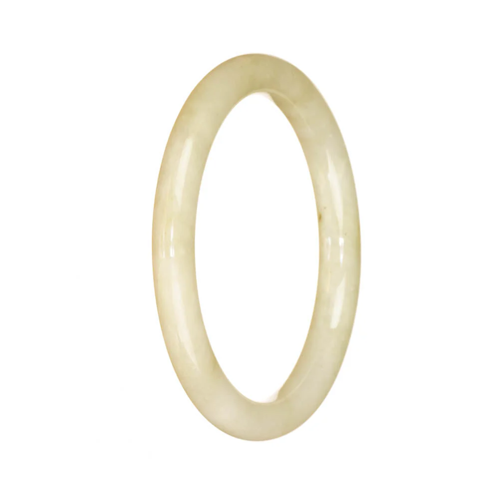 Genuine Grade A Pale Green Traditional Jade Bracelet - 56mm Petite Round