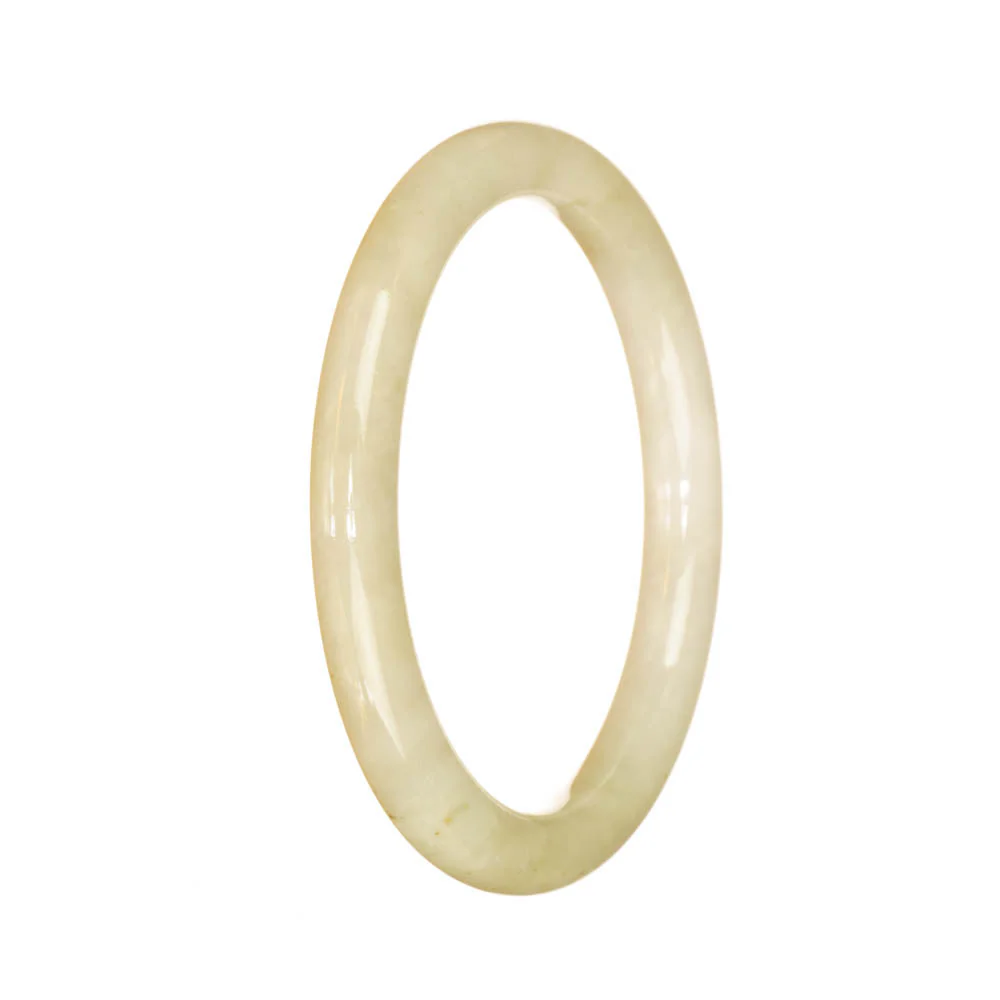Genuine Grade A Pale Green Traditional Jade Bracelet - 56mm Petite Round - Image 2