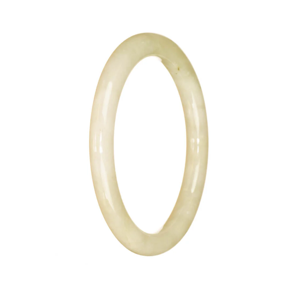 Genuine Grade A Pale Green Traditional Jade Bracelet - 56mm Petite Round - Image 3