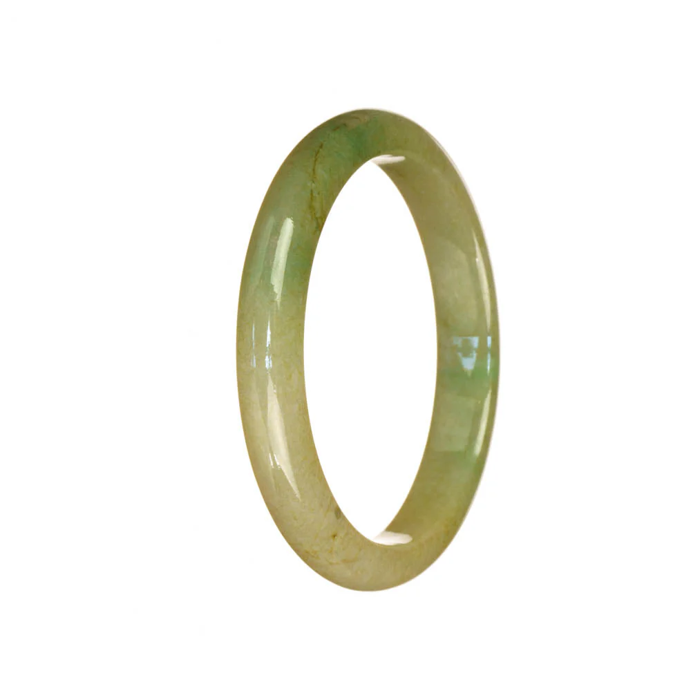 Certified Untreated Green Traditional Jade Bracelet - 51mm Petite Round