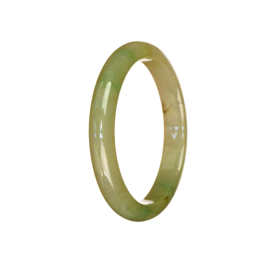 Certified Untreated Green Traditional Jade Bracelet - 51mm Petite Round - Image 3