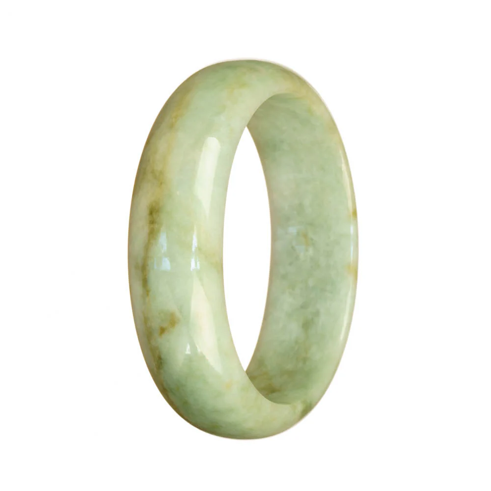 Genuine Natural Green Jadeite Bracelet - 56mm Oval - Image 2