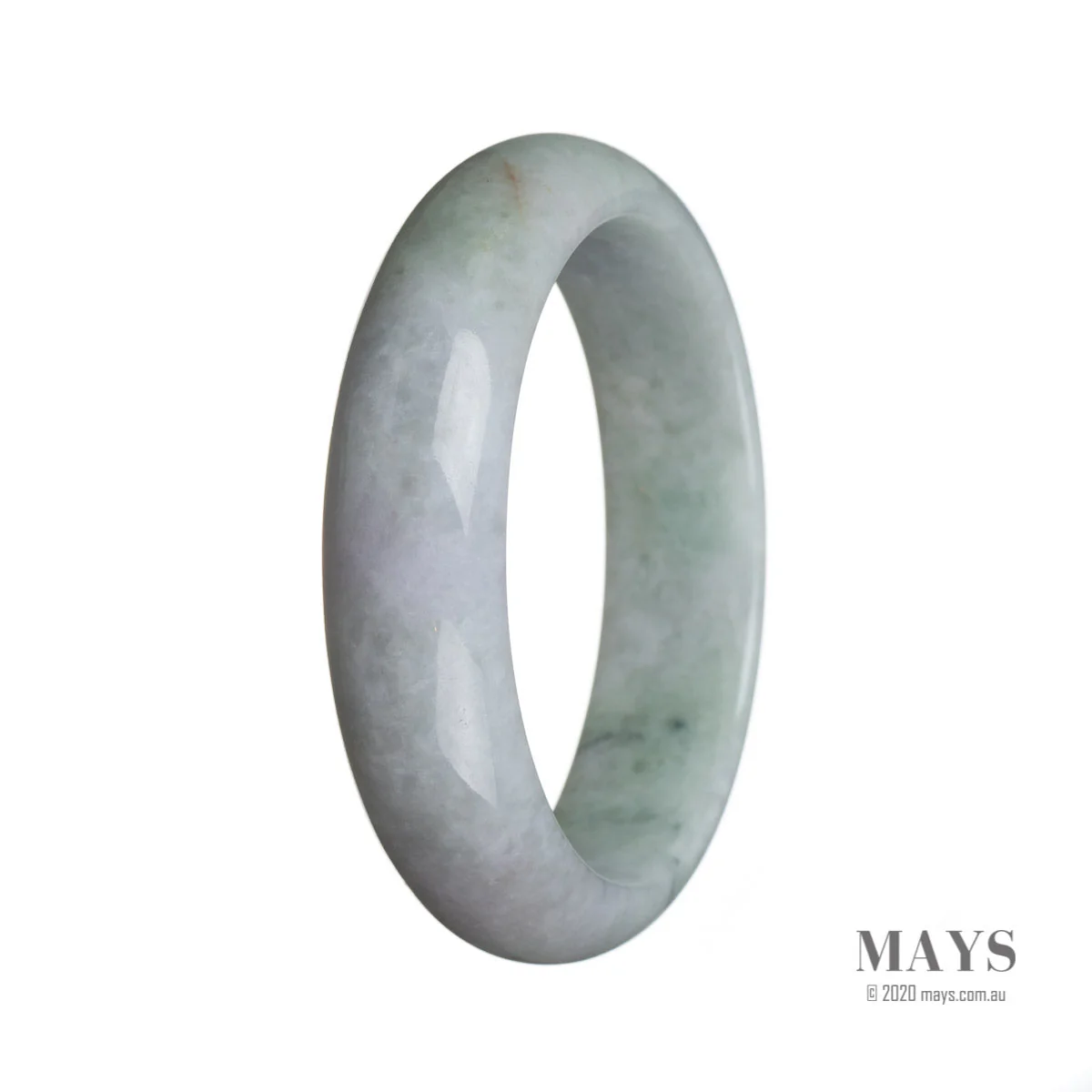 Genuine Grade A Light green Jadeite Bangle - 59mm Half Moon - Image 2