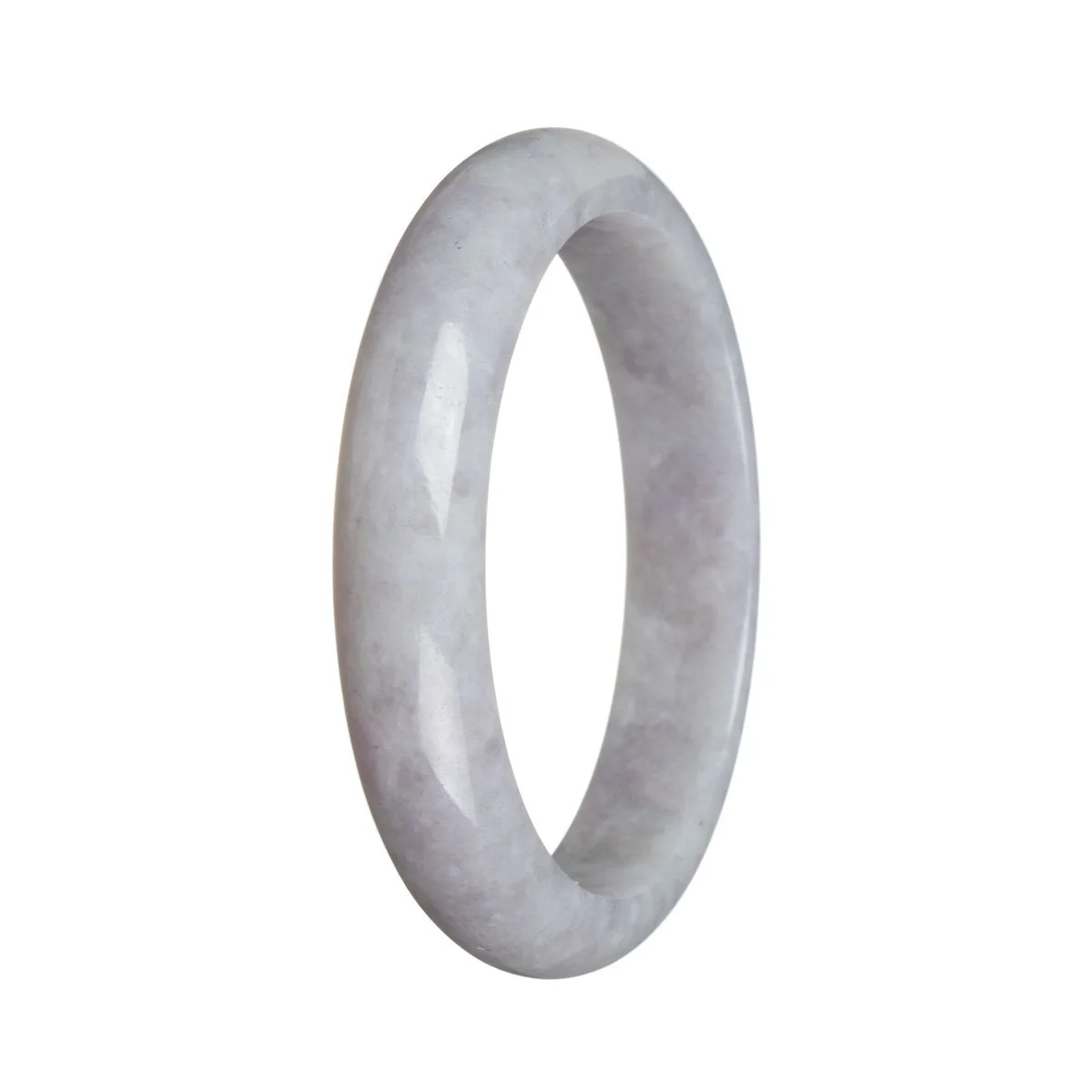 Genuine Grade A Lavender Burmese Jade Bracelet - 61mm Half Moon - Image 2