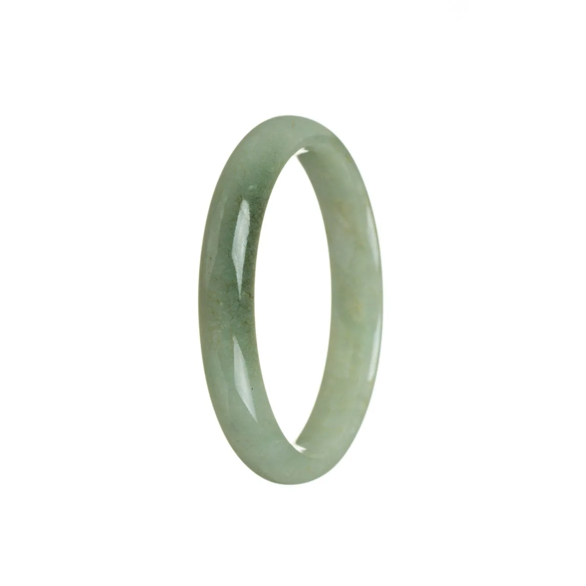 Certified Grade A Light green Jade Bracelet - 55mm Half Moon