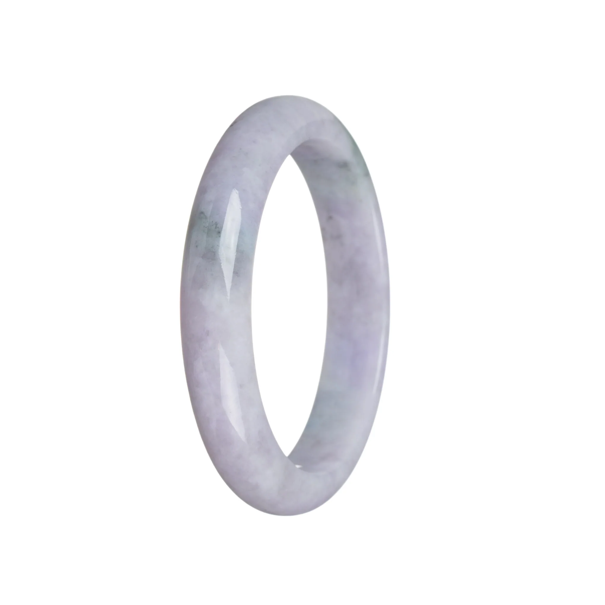 Genuine Grade A Lavender Jadeite Bracelet - 58mm Half Moon - Image 3