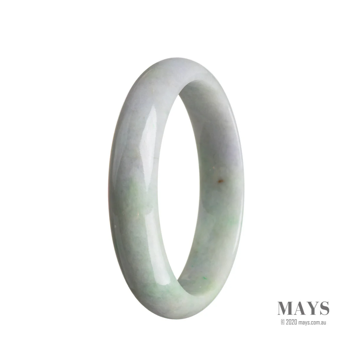 Genuine Natural Lavender with green Jadeite Jade Bracelet - 59mm Half Moon - Image 3