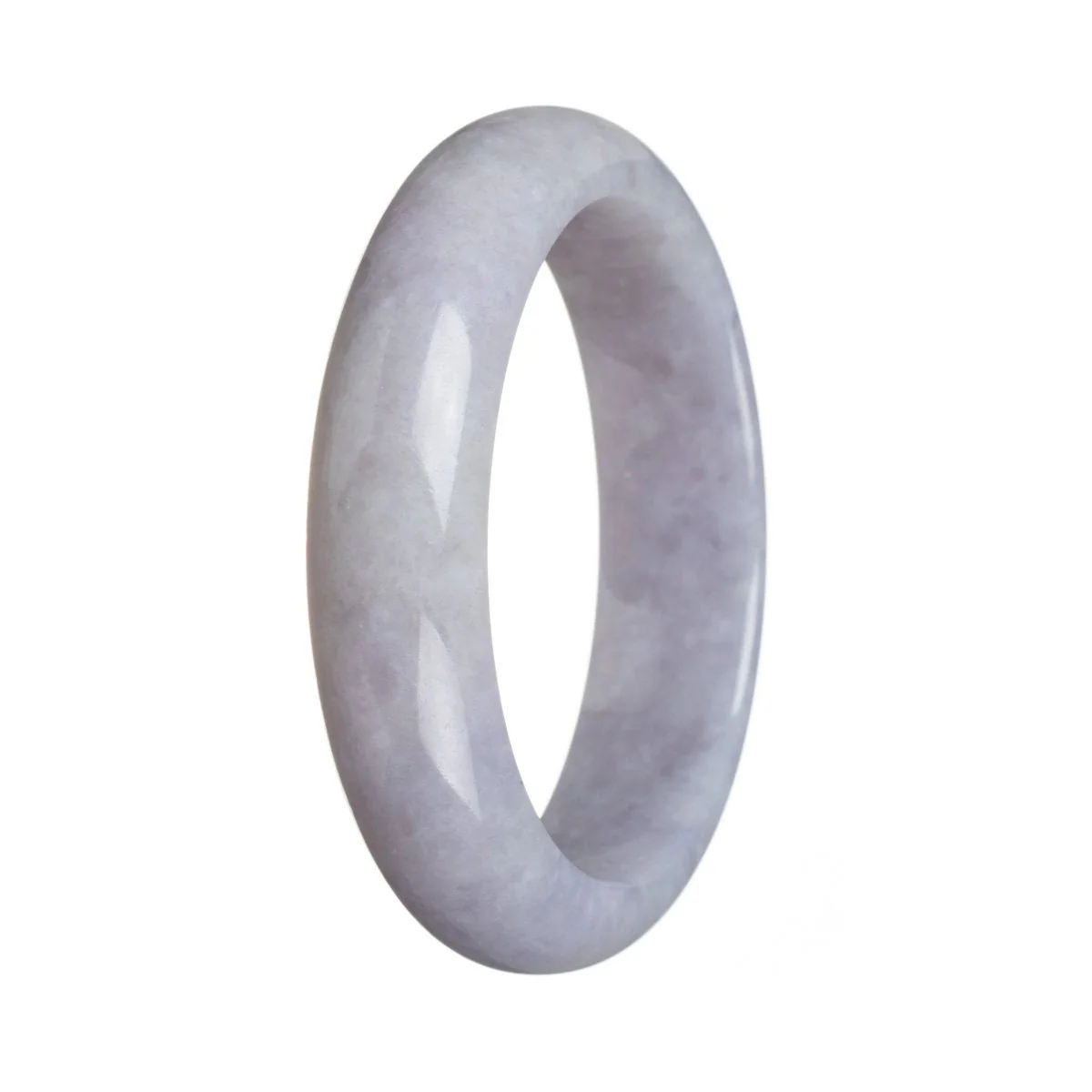 Authentic Grade A Lavender Jadeite Jade Bracelet - 61mm Half Moon - Image 3