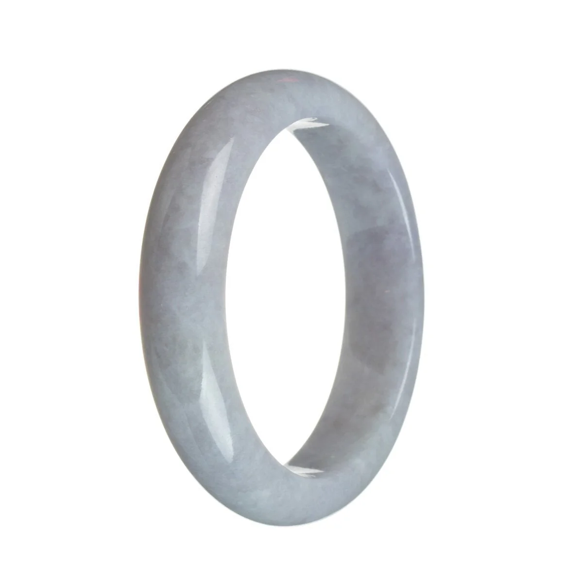 Real Natural Lavender Traditional Jade Bracelet - 61mm Half Moon