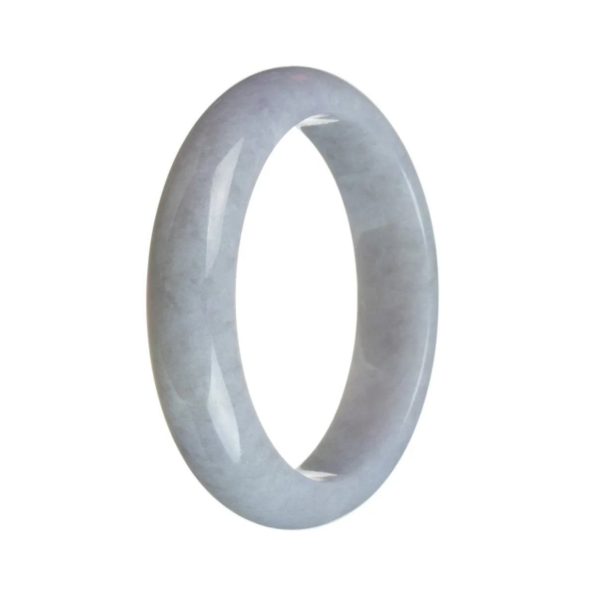 Real Natural Lavender Traditional Jade Bracelet - 61mm Half Moon - Image 2