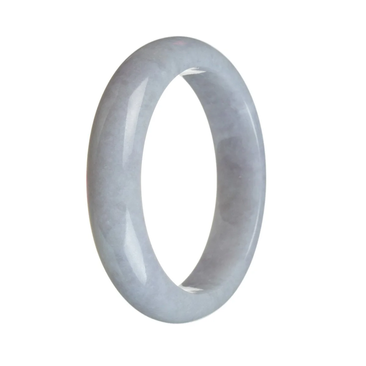 Real Natural Lavender Traditional Jade Bracelet - 61mm Half Moon - Image 3