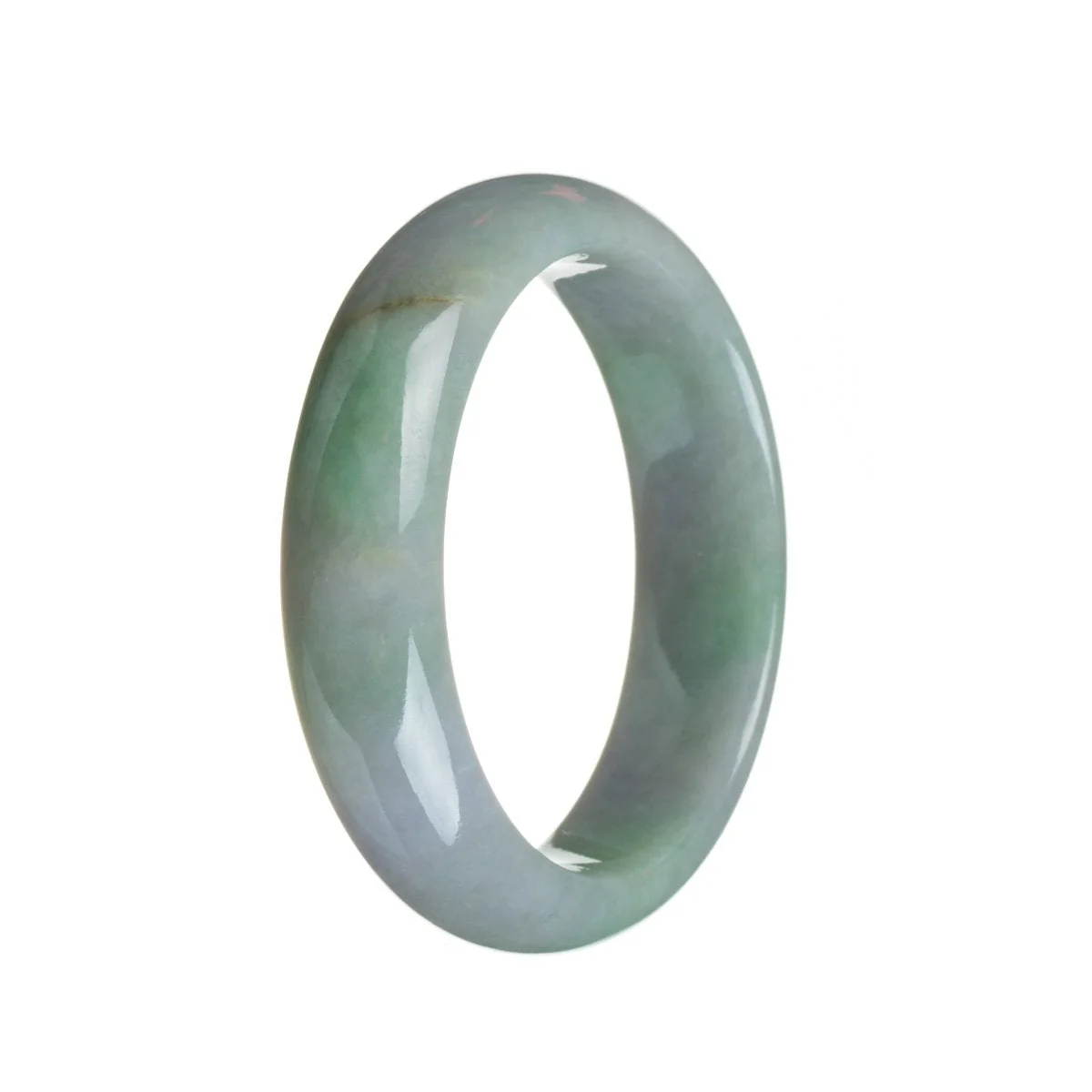 Real Type A Lavender and green Jadeite Bracelet - 55mm Half Moon - Image 3