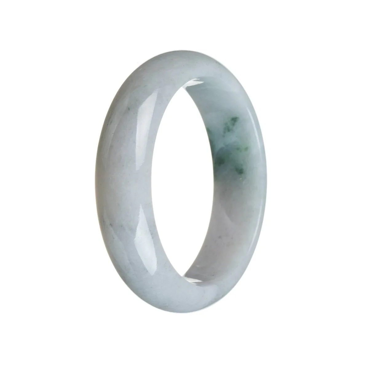 Genuine Grade A Lavender Jadeite Jade Bracelet - 54mm Half Moon