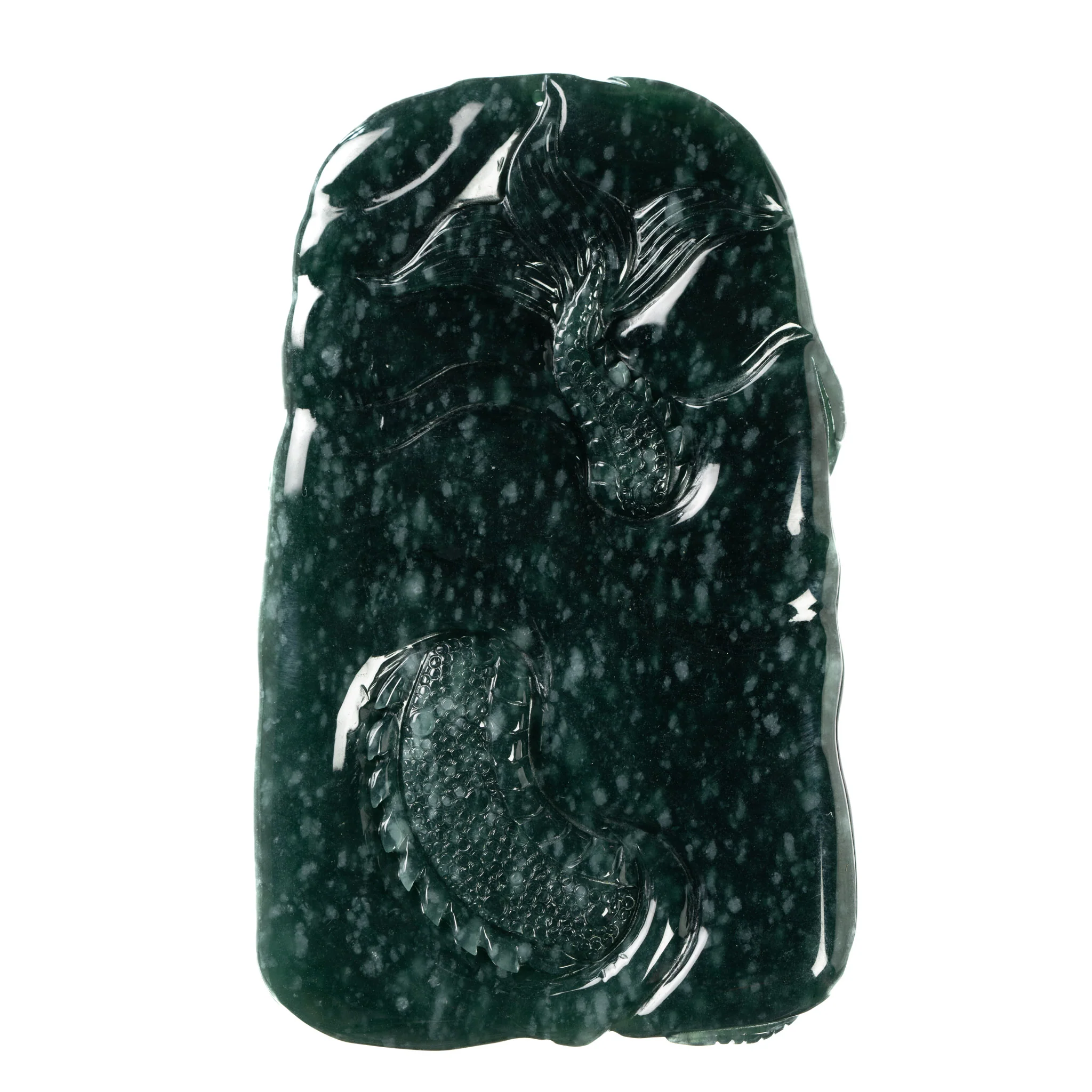 Burmese Jadeite Dragon Pendant - Image 2