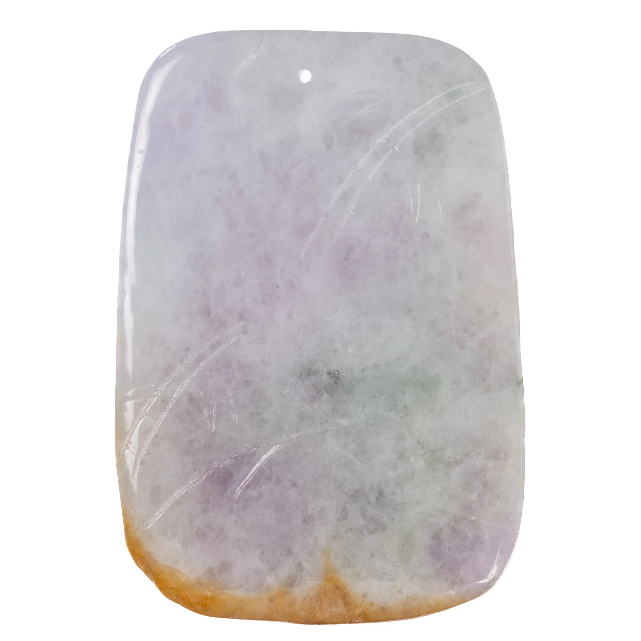 Lavender and Yellow Jade Landscape Pendant - Image 2