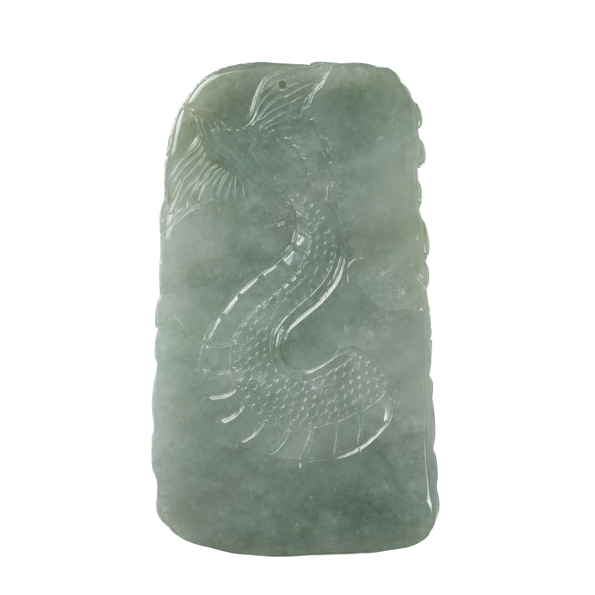 Certified Grade A Jade Dragon Pendant - Image 2