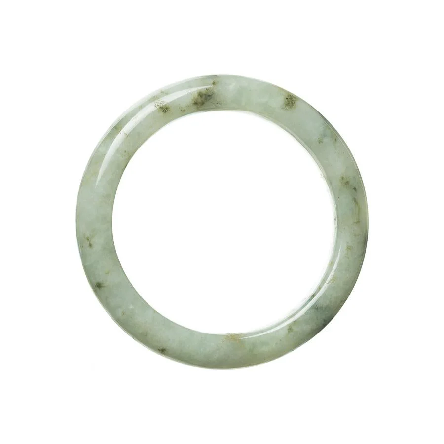 Certified Grade A Dark Green Traditional Jade Bangle - 55mm Semi Round - Image 3