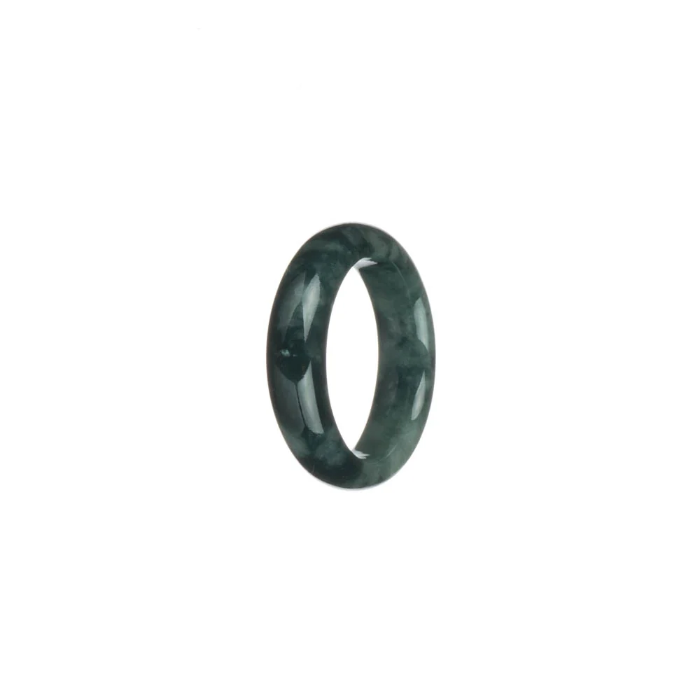 Certified Dark Green Burmese Jade Ring - US 8.5 - Image 3