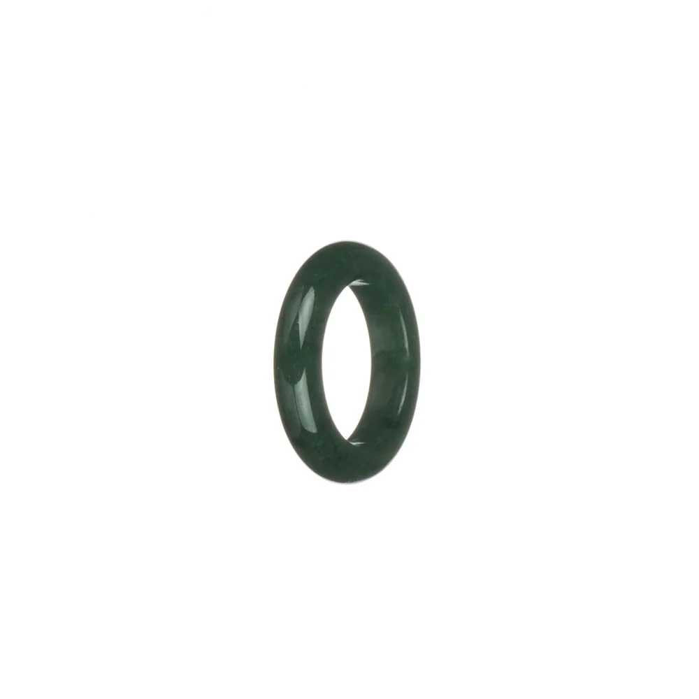 Genuine Dark Green Jade Band - US 4.75 - Image 2