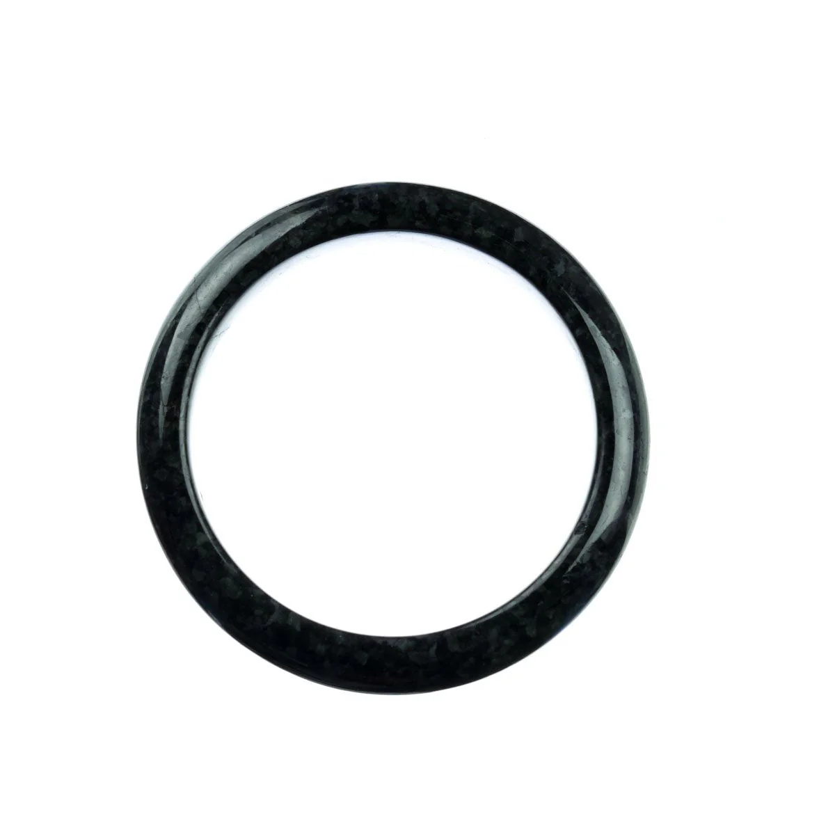 Authentic Type A Dark Grey Jadeite Bracelet - 55mm Half Moon - Image 3