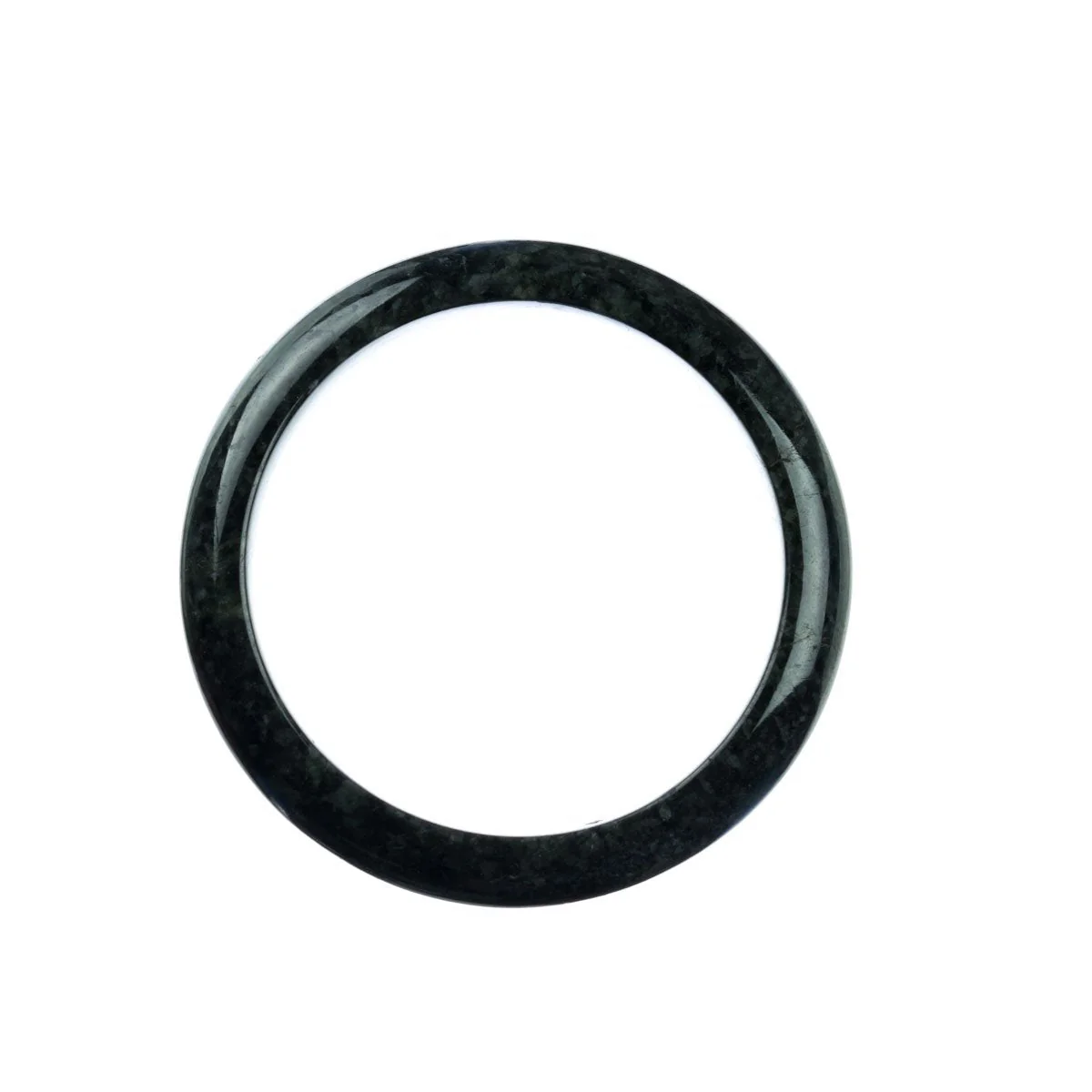 Authentic Type A Dark Grey Jadeite Bracelet - 55mm Half Moon - Image 4