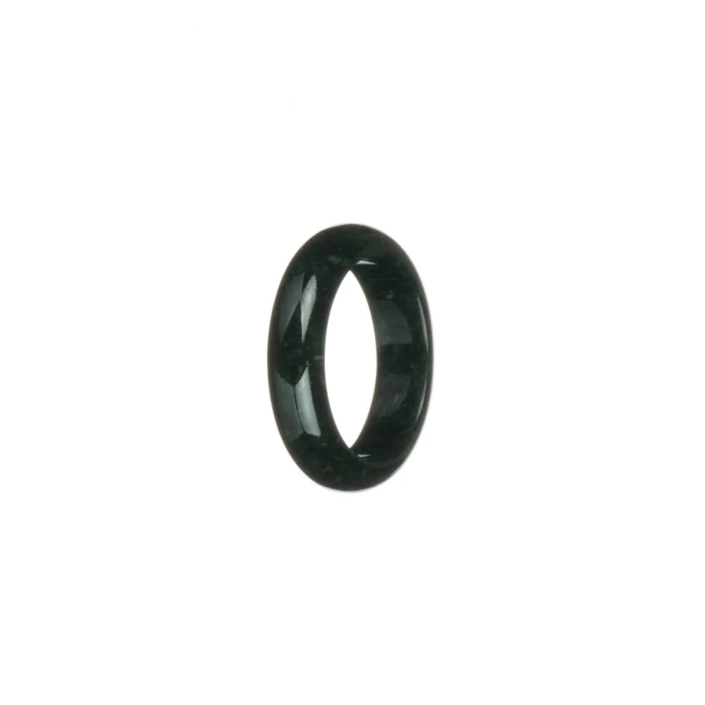 Genuine Deep Green Jade Band - US 8.5 - Image 3