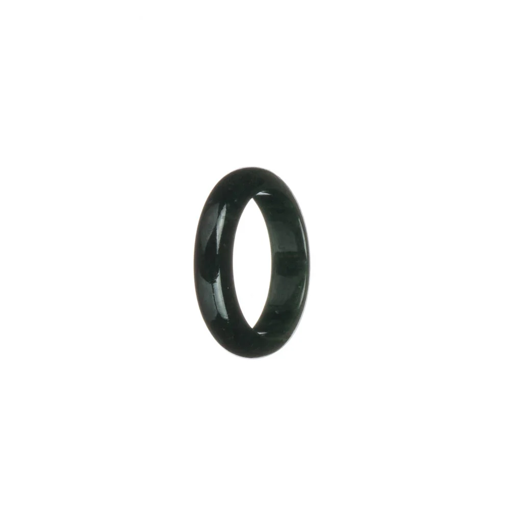 Certified Deep Green Jadeite Jade Band - US 8.5 - Image 2