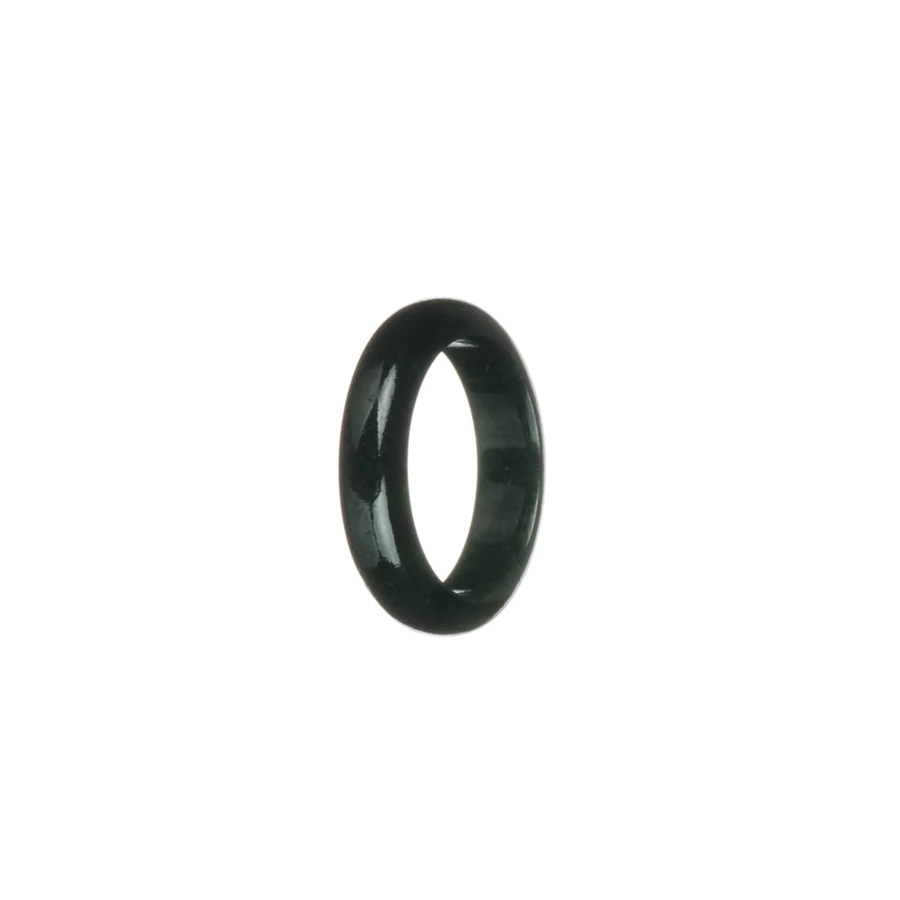 Certified Deep Green Jadeite Jade Band - US 8.5 - Image 3