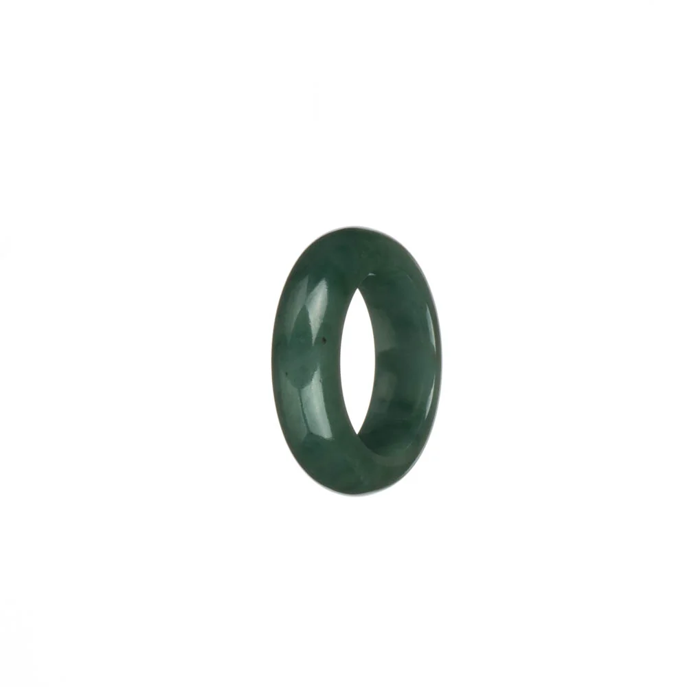 Real Deep Green Burmese Jade Ring - US 7.25 - Image 2