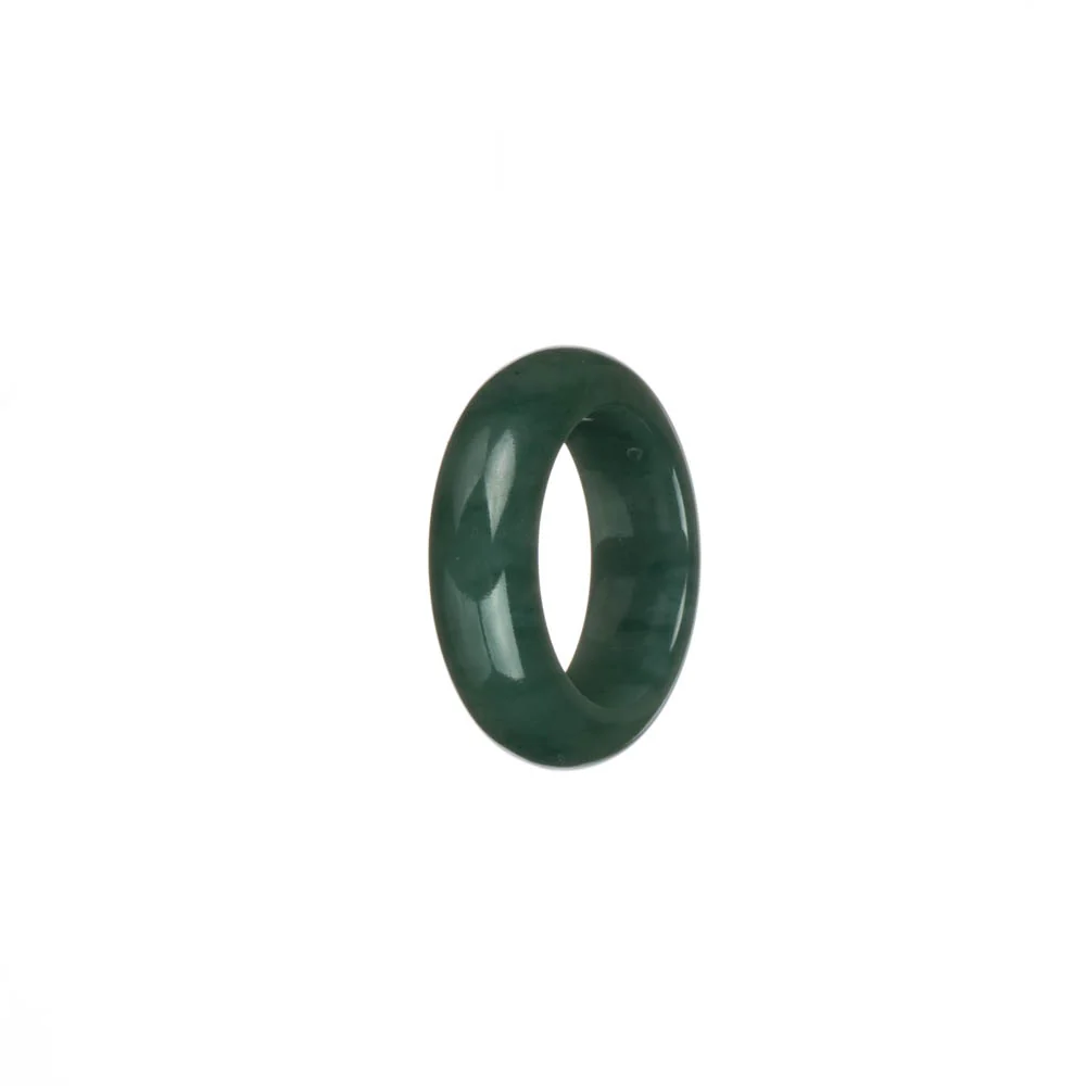 Real Deep Green Burmese Jade Ring - US 7.25 - Image 3