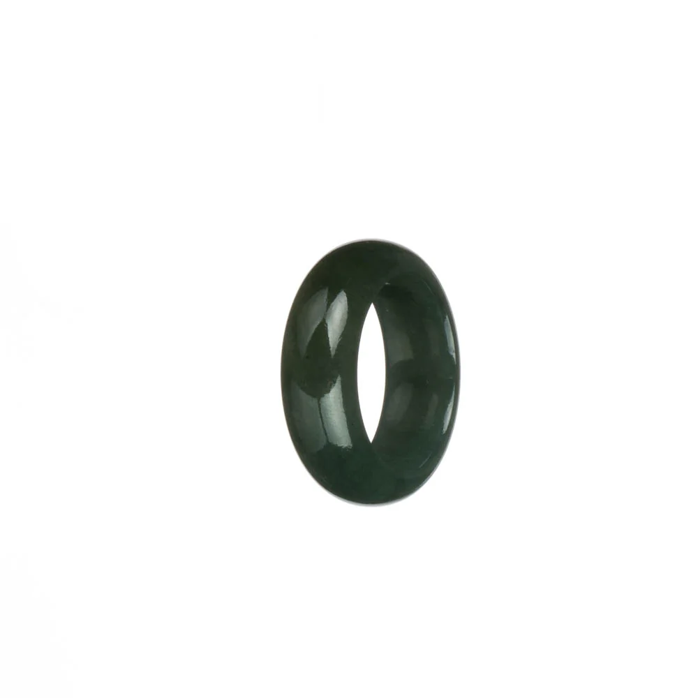 Genuine Deep Green Jade Band - US 7.5 - Image 2