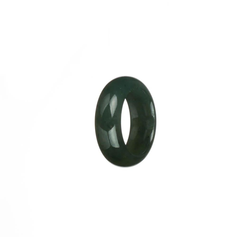 Genuine Deep Green Jade Band - US 7.5 - Image 3