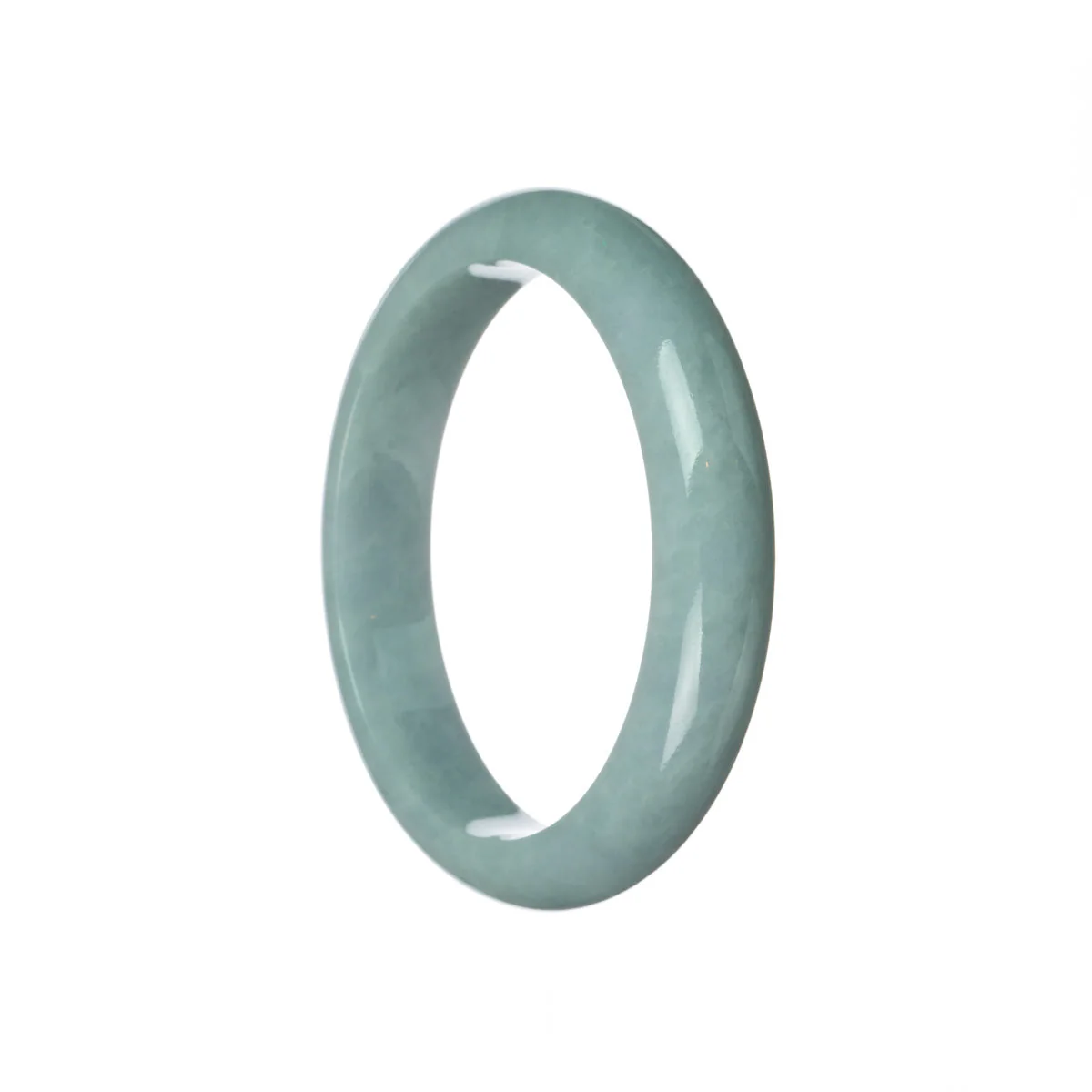 Genuine Grade A Bluish lavender Jade Bracelet - 59mm Half Moon - Image 3