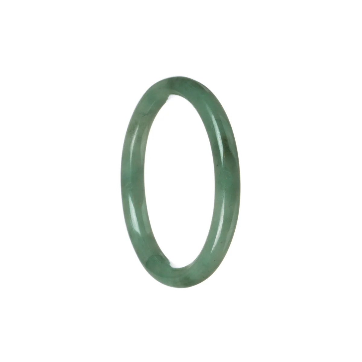 Genuine Untreated Greyish green Jadeite Bangle Bracelet - 53mm Oval - Image 2