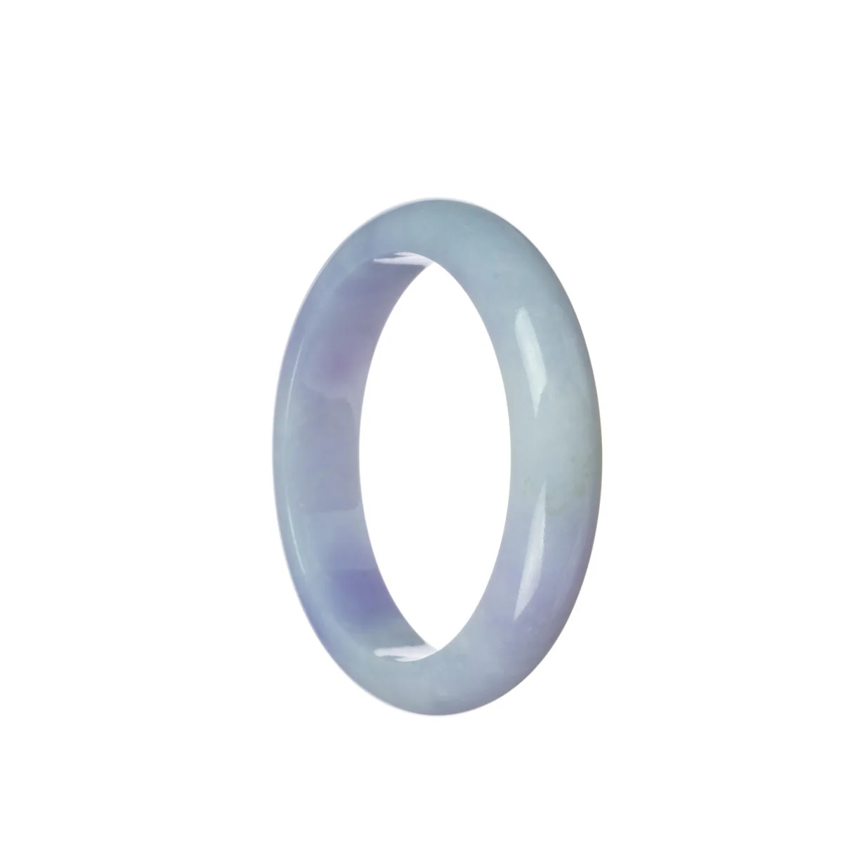 Genuine Natural Lavender Traditional Jade Bracelet - 54mm Half Moon - Image 2